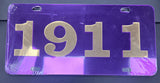 Omega Purple Inlaid Founders Mirror Auto Tag