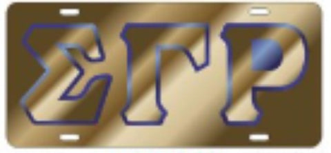 SGRho Gold Outline Mirror Auto Tag