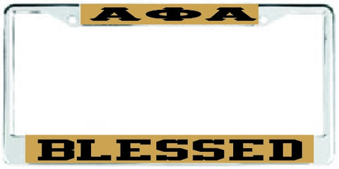 Alpha Blessed Auto Frame Gold/Black