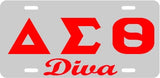 Delta Diva Tag Silver/Red