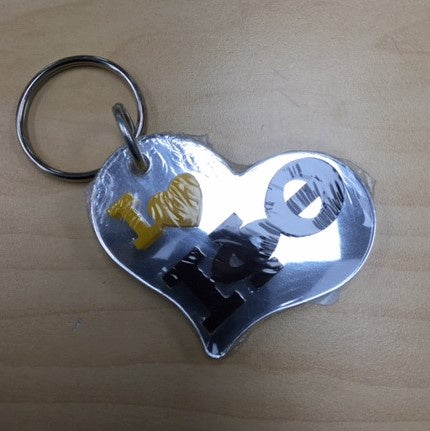 Iota Heart Shaped Mirror Keychain