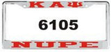 Kappa Nupe Auto Frame Silver/Red