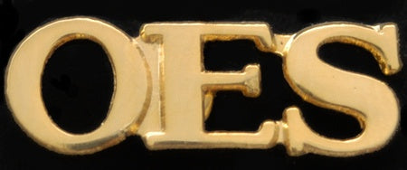 OES Gold Letter Lapel Pin 1 Inch