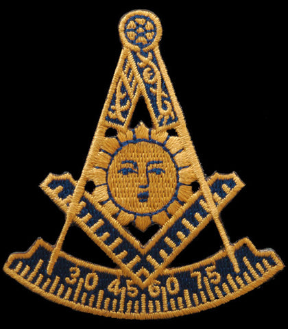 Mason Past Master Gold Patch 2.75 Inches