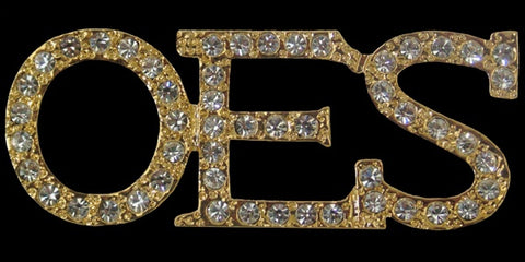 OES Austrian Gold Crystal Pin