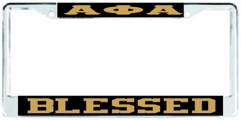 Alpha Blessed Auto Frame Black/Gold
