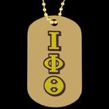 Iota Gold Double Sided Dog Tag