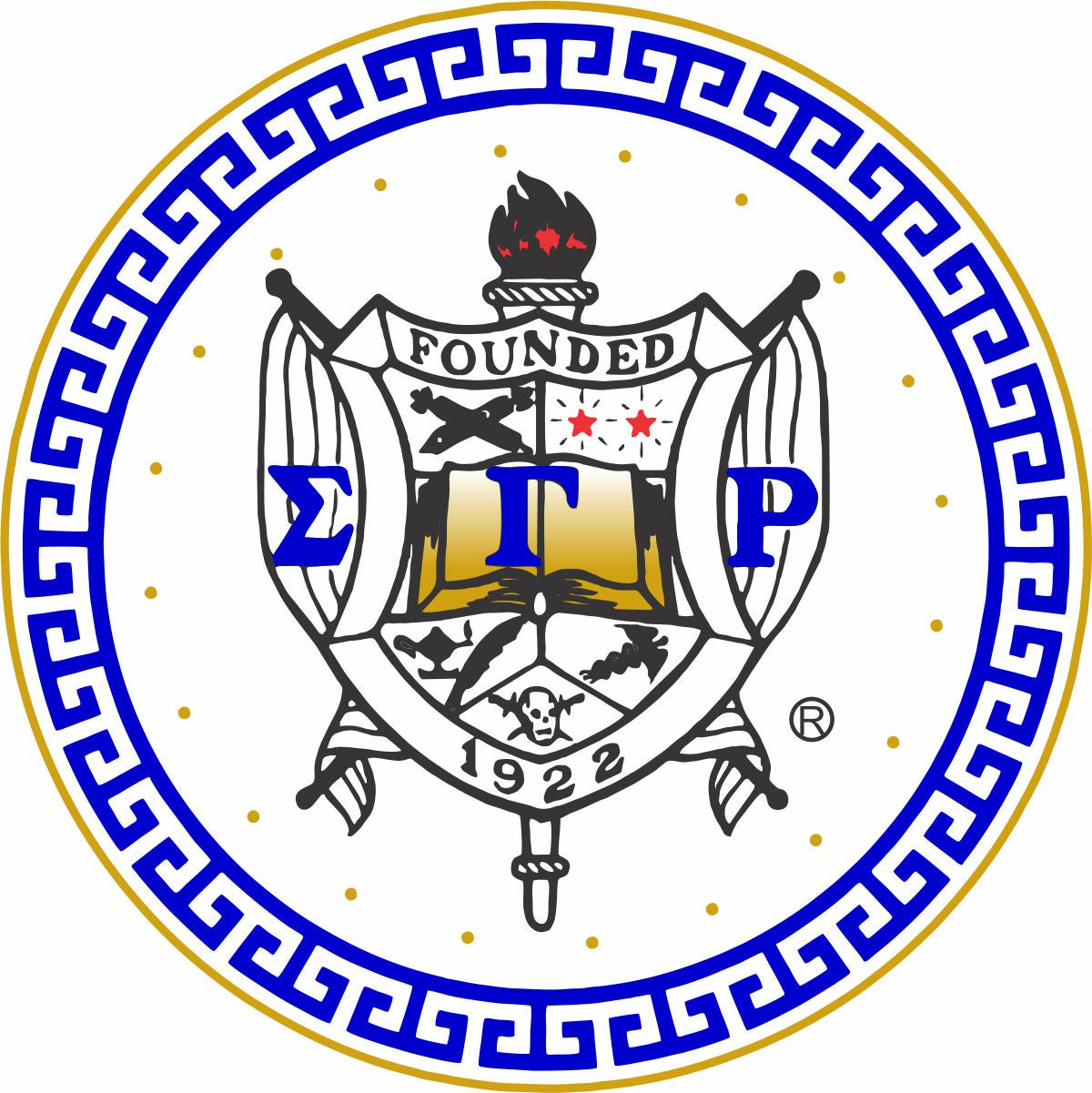 SGRho Round Crest Sticker